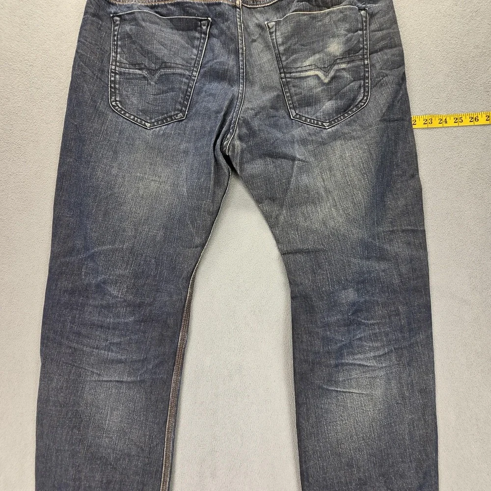 Diesel Jeans Mens 33x32 Blue Bravefort Comfort Carrot Relaxed Button Fly 0088Z